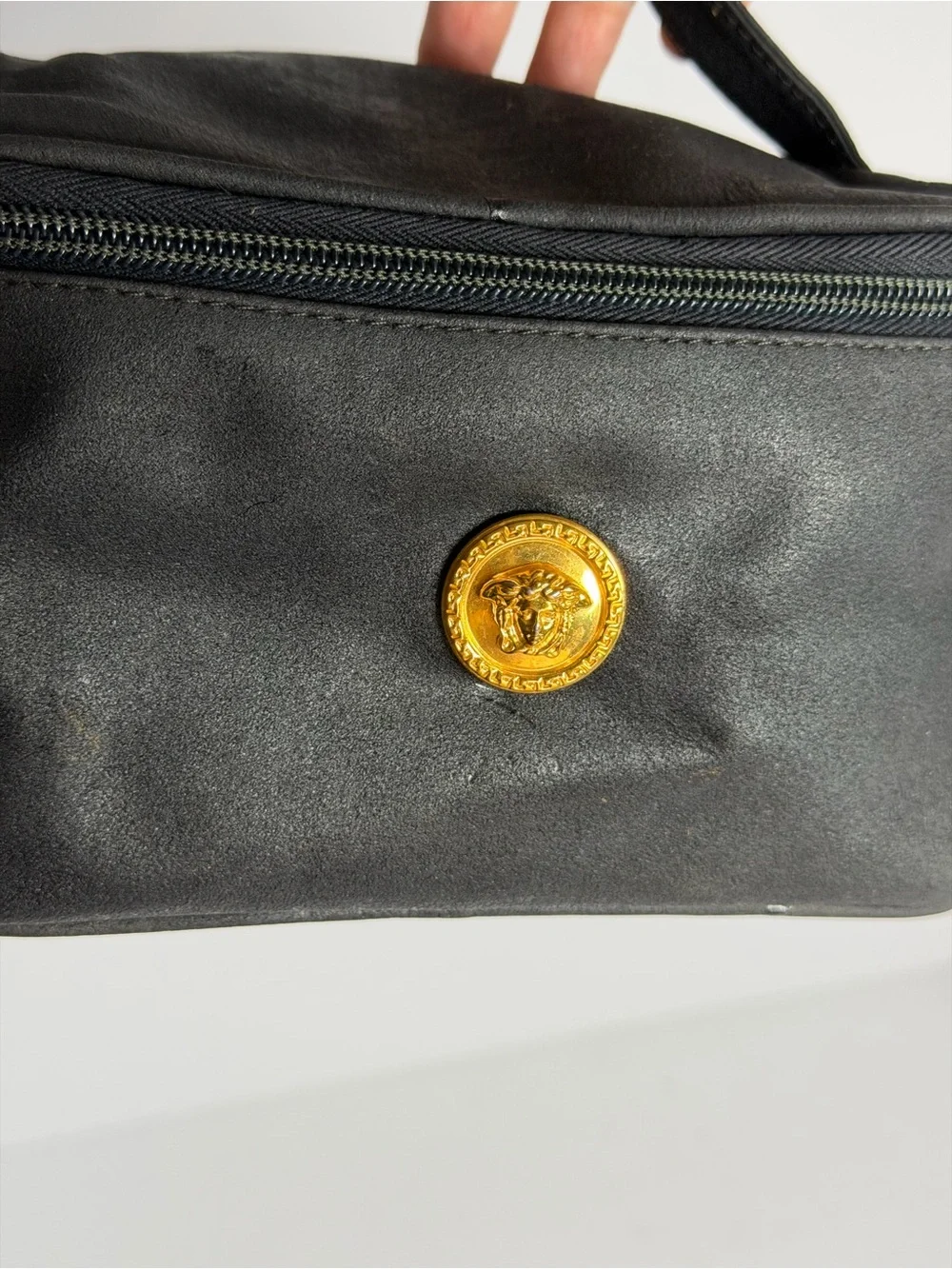 Gianni Versace Vintage Cosmetic Leather Bag